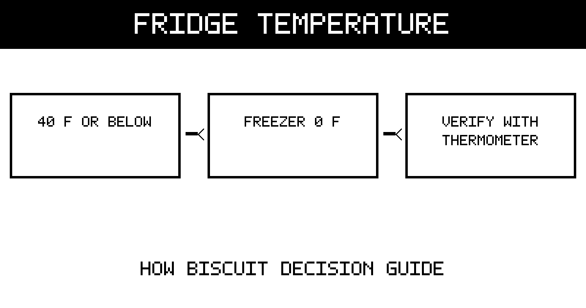 Refrigerator temperature diagram: keep the fresh-food section at 40 degrees Fahrenheit or below, the freezer at zero, and verify with a thermometer.